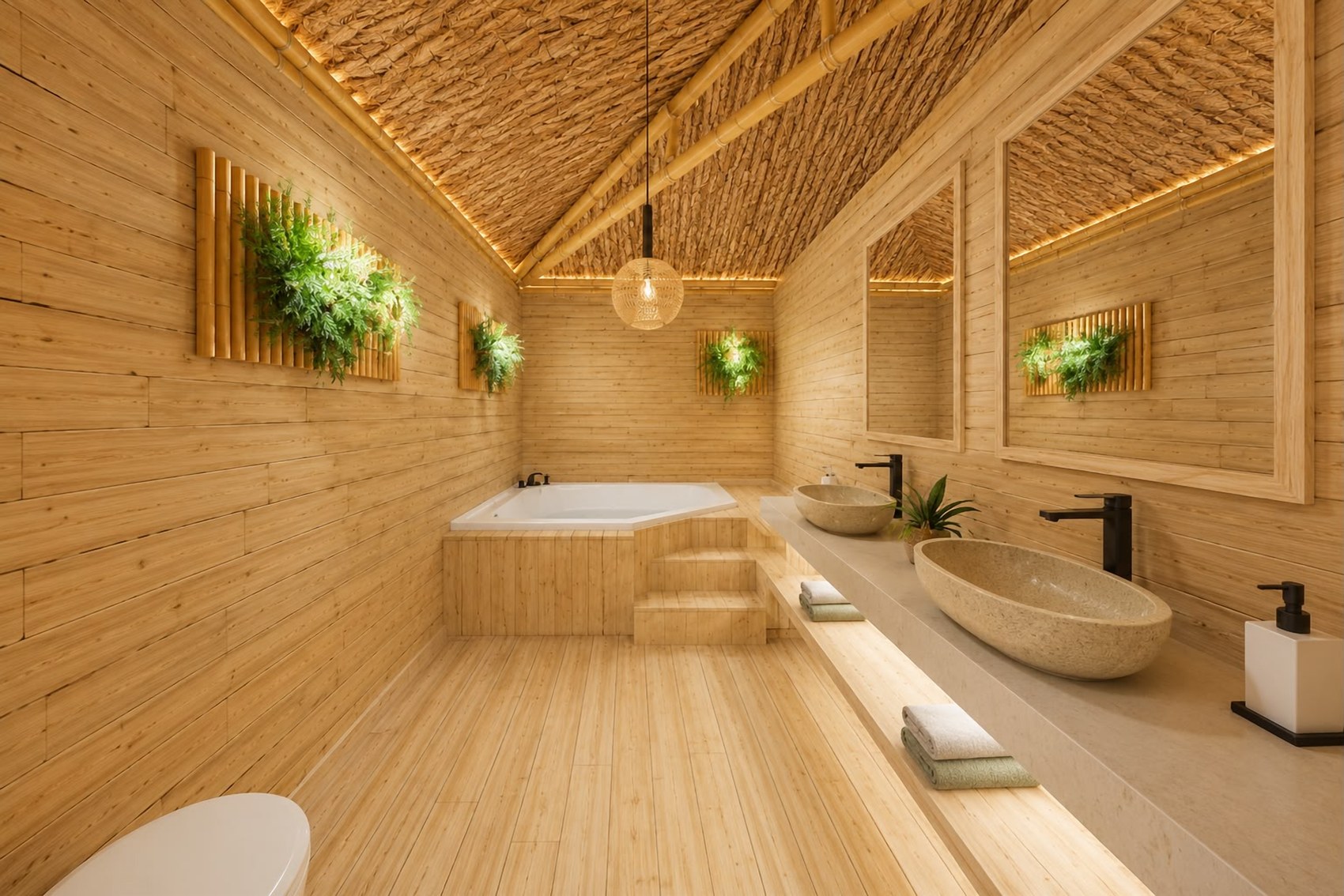 Bano de la Villa Premium con tina — AQUALODGE